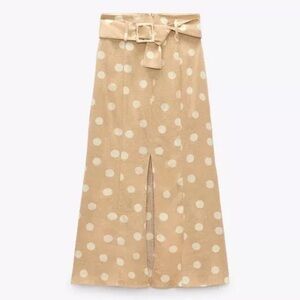 Zara Polka Dot Skirt with Belt